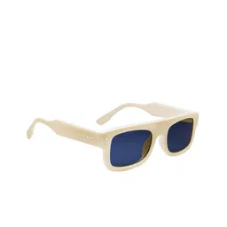 Peter Jones Eyewear Women Black Lens & White Square Sunglasses with UV Protected Lens-22