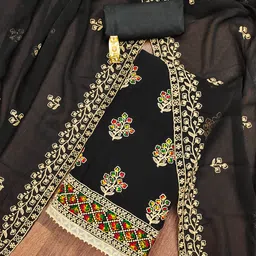 SHADOW & SAINING Floral Embroidered Unstitched Dress Material-image-47