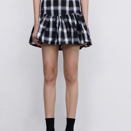Urban Revivo Checked Pleated A-Line Mini Skirt-image-61