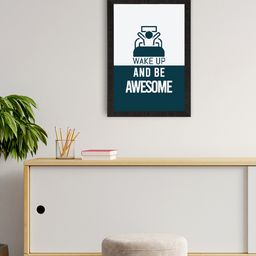 eCraftIndia White & Teal Motivational Quote Painting Wall Art-image-70