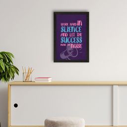 eCraftIndia Purple & Blue Motivational Quote Printed Framed UV Art Painting-image-91