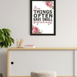 eCraftIndia White & Black Motivational Quote Printed Framed UV Art Painting-image-70