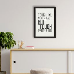 eCraftIndia White & Black Motivational Quote Printed Framed UV Art Painting-image-68