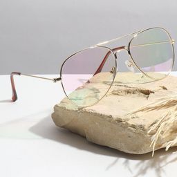 CRIBA Unisex Aviator Sunglasses With UV Protected Lens CR_AVI-IMP_GLD-4