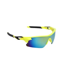 ALIGATORR Unisex Blue Lens & Yellow Wayfarer Sunglasses with UV Protected Lens-image-5
