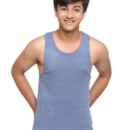 FRENCHIE Boys Pure Cotton Sleeveless Innerwear Vest FR-BI-VS-U1903-1X5-Blue-XS-image-44