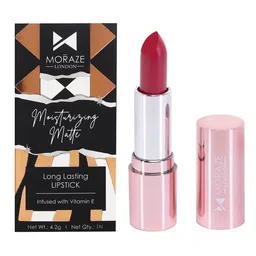 Moraze Moisturizing Matte Vegan Long-Lasting Lipstick with Vitamin E 4.2g - Busy For You-38