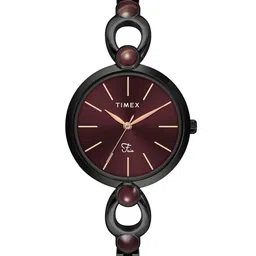 Timex Women Brass Dial & Bracelet Style Straps Analogue Watch TWEL18106-image-27