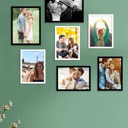 Art Street Set Of 7 Black & White Solid Wall Photo Frames-18