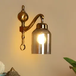 ELIANTE Gold-Toned Aluminium Contemporary Cylinder Shaped Wall Lamp-image-8