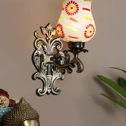 ELIANTE Gold Toned Aluminium Contemporary Cylinder Shaped Wall Lamp-image-73