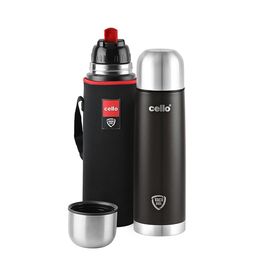 Cello Duro Flip Black Vacuum Insulated Stainless Steel Flask with DTP Coating & Jacket-1L-picture-33