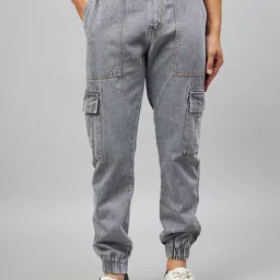 STUDIO NEXX Men Jogger Clean Look Heavy Fade Acid Wash Jeans-image-68