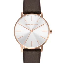 Armani Exchange Women Textured Dial & Leather Straps Analogue Watch AX5592-image-18