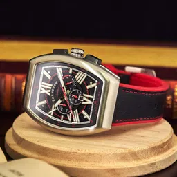 EARNSHAW Men Brass Dial & Leather Straps Analogue Chronograph Watch ES-8270-05-45