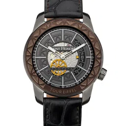 SAINT HONORE PARIS Tour Eiffel Men Skeleton Leather Analogue Watch H-SH-TE873040-77GNEF-image-30