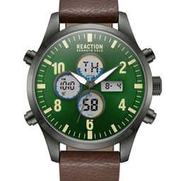 REACTION KENNETH COLE Men Leather Textured Strap Analogue Watch KRWGD2191806-49