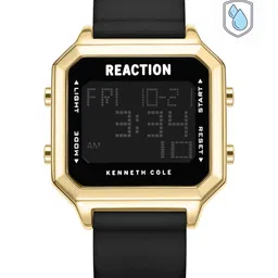 REACTION KENNETH COLE Unisex Black Dial & Black Straps Digital Watch KRWGP9007804-30