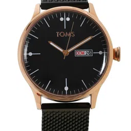 TOMS Men Dial & Stainless Steel Bracelet Style Straps Analogue Watch T11017C-R-13