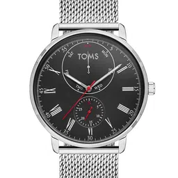 TOMS Men Textured Dial & Stainless Steel Bracelet Style Straps Analogue Watch T1899C-A-44