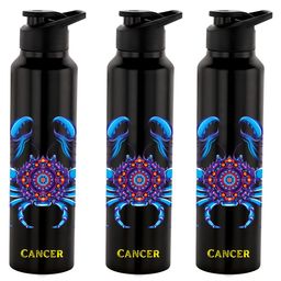 NIRLON Black 3 Pieces Stainless Steel Wall Vacuum Water Bottle 1 Ltr-image-111