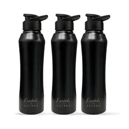 Solara Black 3 Pieces Stainless Steel Wall Vacuum Water Bottles 1 L-picture-9