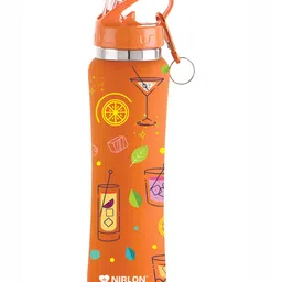 NIRLON Black & Orange Printed Stainless Steel Water Bottle 750 ml-image-39