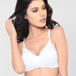 laavian White Solid Non-Padded T-shirt Bra-30