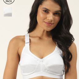 Softskin White Pack Of 2 Non Padded Cotton Bra-picture-27
