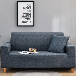 Story@home Grey & Black Printed 4 Seater Stretchable Sofa Cover With Arms-image-29