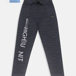 Lil Tomatoes Boys Navy Blue Striped Straight-Fit Track Pants-image-66