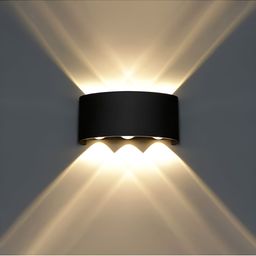 SPARK WORLD Gold-Toned & Black Contemporary Abstract Shaped Acrylic Wall Lamp-54