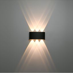 SPARK WORLD Black Contemporary Rectangle Shaped Wall Lamp-8