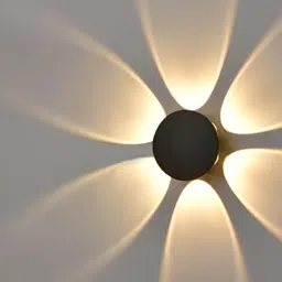 SPARK WORLD Yellow & Black Aluminium Contemporary Spherical Shaped Wall Lamp-22