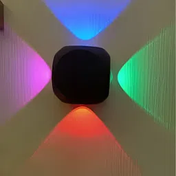 SPARK WORLD Black & White Metal Contemporary Square Shaped Wall Lamp-55