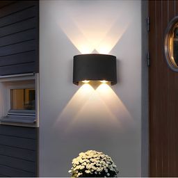 SPARK WORLD Black Contemporary Abstract Shaped Aluminium Wall Lamp-23