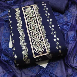 KALINI Printed Woven Design Unstitched Dress Material With Dupatta-3