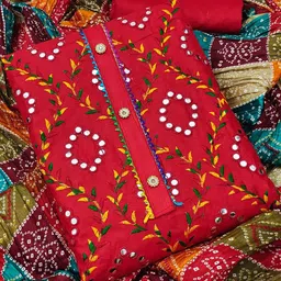 KALINI Embroidered Pure Cotton Unstitched Dress Material-image-12