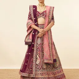 MOHEY Embroidered Semi-Stitched Lehenga & Unstitched Blouse With Dupatta-image-10