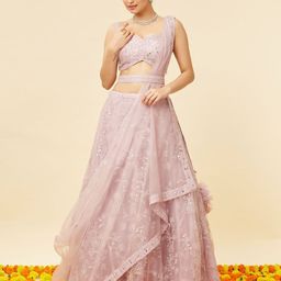 MOHEY Embroidered Semi-Stitched Lehenga & Unstitched Blouse With Dupatta-image-29