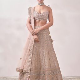 MOHEY Embroidered Semi-Stitched Lehenga & Unstitched Blouse With Dupatta-image-56