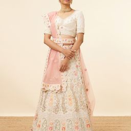 MOHEY Embroidered Semi-Stitched Lehenga & Unstitched Blouse With Dupatta-image-31
