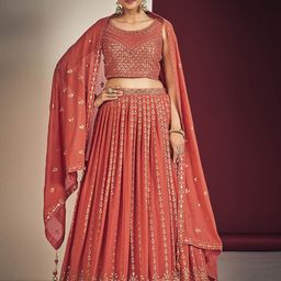 Fusionic Embellished Sequinned Ready to Wear Lehenga & Blouse With Dupatta-picture-43