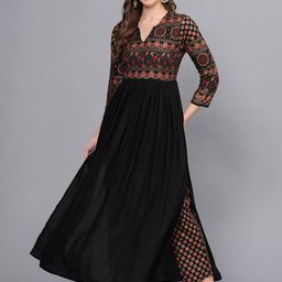 PURSHOTTAM WALA Women Ethnic Motifs Yoke Design Regular Kurta with Trousers-picture-19
