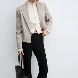 MANGO Women Fiona Textured Blazer-39
