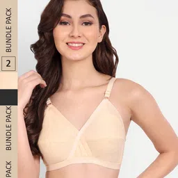 FIMS Pack Of 2 Non Padded Dry Fit All Day Comfort Non-Wired Everyday Bra-picture-43
