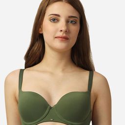 Soie Medium Coverage Underwired Lightly Padded T-shirt Bra CB-135MILITARY-74