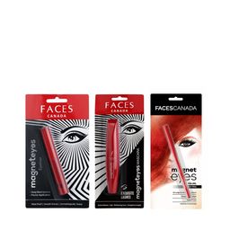 FACES CANADA Set Of Magneteyes Kajal, Black Mascara And Black 01 Magneteyes Eyeliner-16