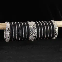 LAVAZZA Set Of 70 Crystal Studded Bangles-14