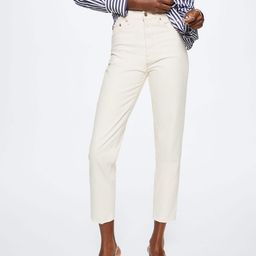 MANGO Women White Pure Cotton High-Rise Stretchable Jeans-image-43